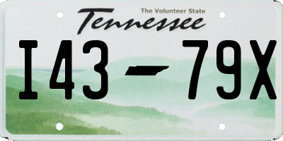 TN license plate I4379X