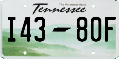 TN license plate I4380F