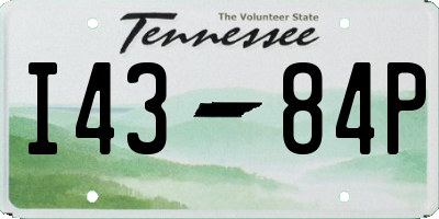 TN license plate I4384P