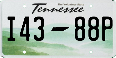 TN license plate I4388P