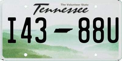 TN license plate I4388U