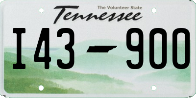 TN license plate I4390O
