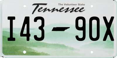 TN license plate I4390X