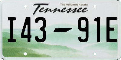 TN license plate I4391E