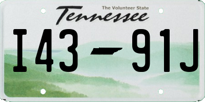 TN license plate I4391J