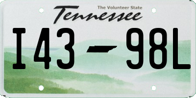 TN license plate I4398L