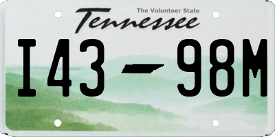 TN license plate I4398M