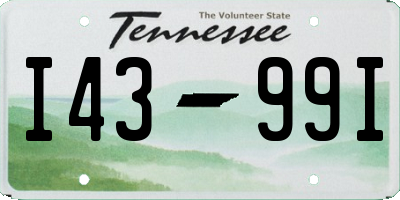 TN license plate I4399I