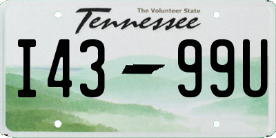TN license plate I4399U