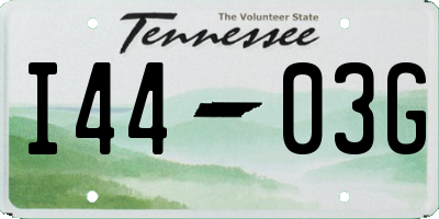 TN license plate I4403G