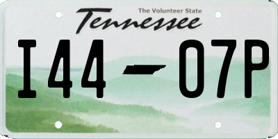 TN license plate I4407P
