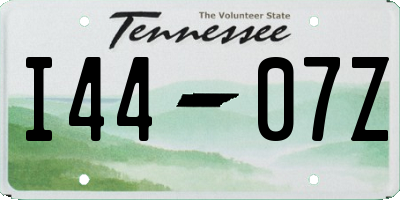 TN license plate I4407Z