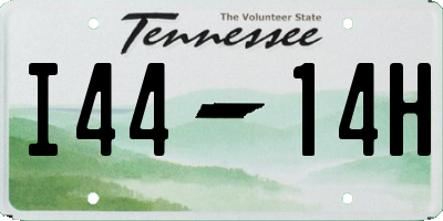 TN license plate I4414H