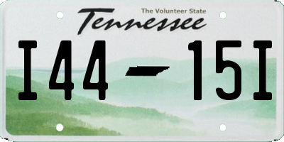 TN license plate I4415I