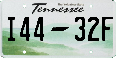 TN license plate I4432F