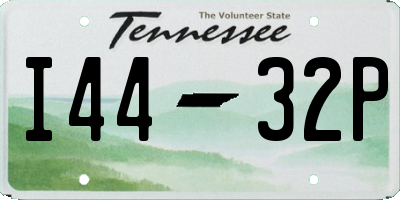 TN license plate I4432P