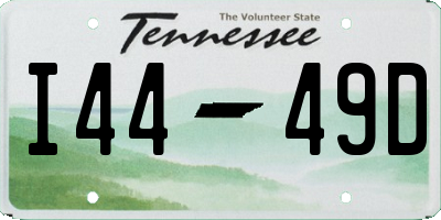 TN license plate I4449D