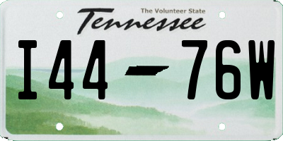 TN license plate I4476W