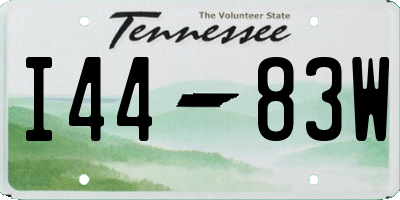 TN license plate I4483W