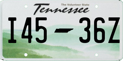 TN license plate I4536Z