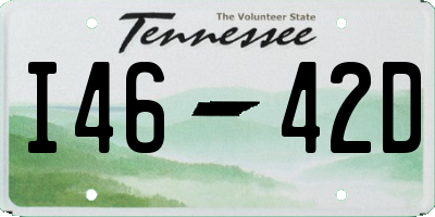 TN license plate I4642D