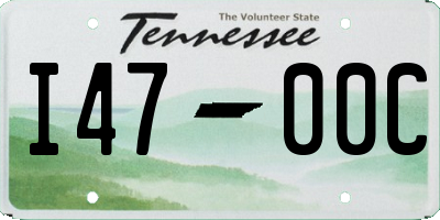 TN license plate I4700C