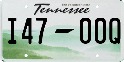 TN license plate I4700Q