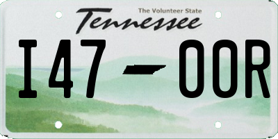 TN license plate I4700R