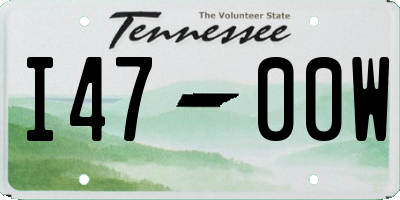 TN license plate I4700W