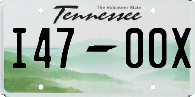 TN license plate I4700X