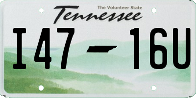 TN license plate I4716U