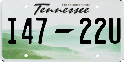 TN license plate I4722U