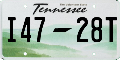 TN license plate I4728T
