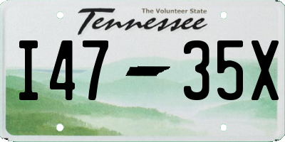 TN license plate I4735X