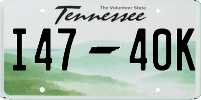 TN license plate I4740K