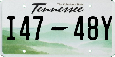 TN license plate I4748Y