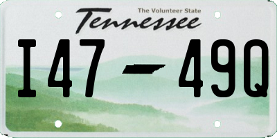 TN license plate I4749Q