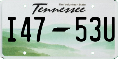 TN license plate I4753U