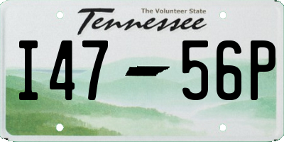 TN license plate I4756P