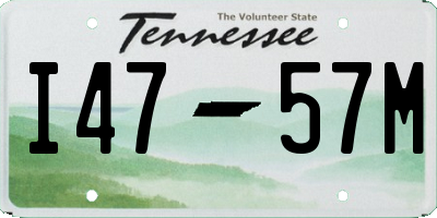 TN license plate I4757M
