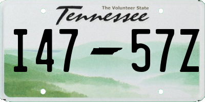 TN license plate I4757Z