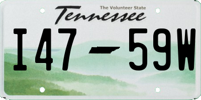 TN license plate I4759W