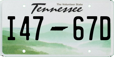 TN license plate I4767D