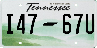 TN license plate I4767U