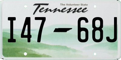 TN license plate I4768J