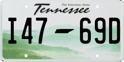 TN license plate I4769D