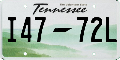 TN license plate I4772L