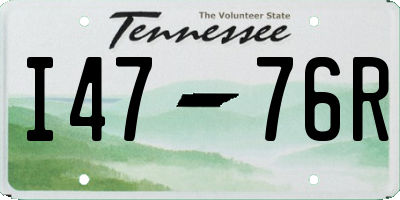 TN license plate I4776R
