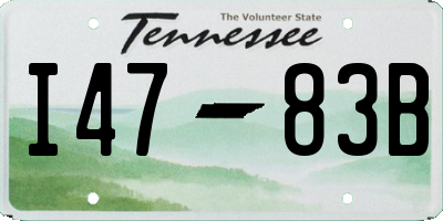 TN license plate I4783B