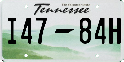 TN license plate I4784H